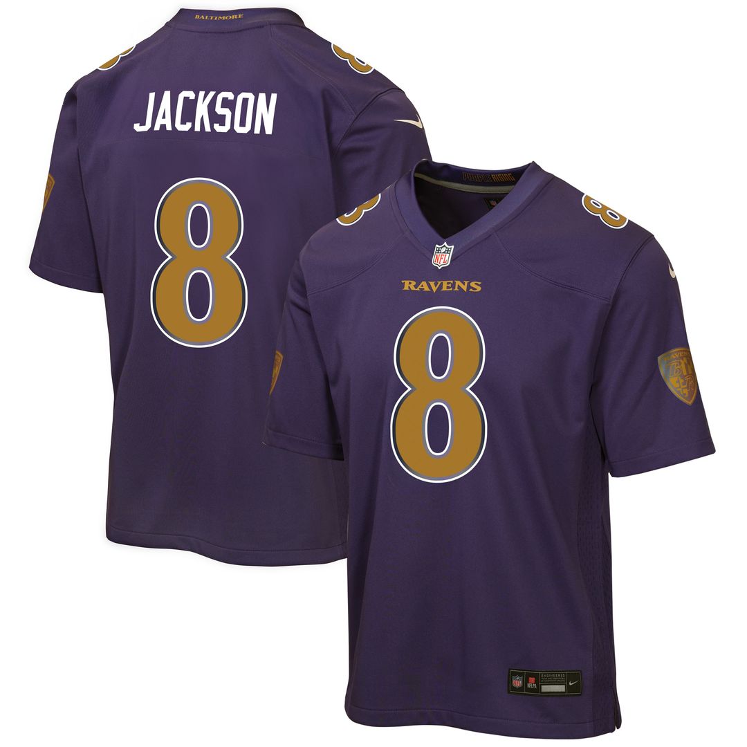 Lamar Jackson Baltimore Ravens Youth Alternate 2 Jersey - Purple
