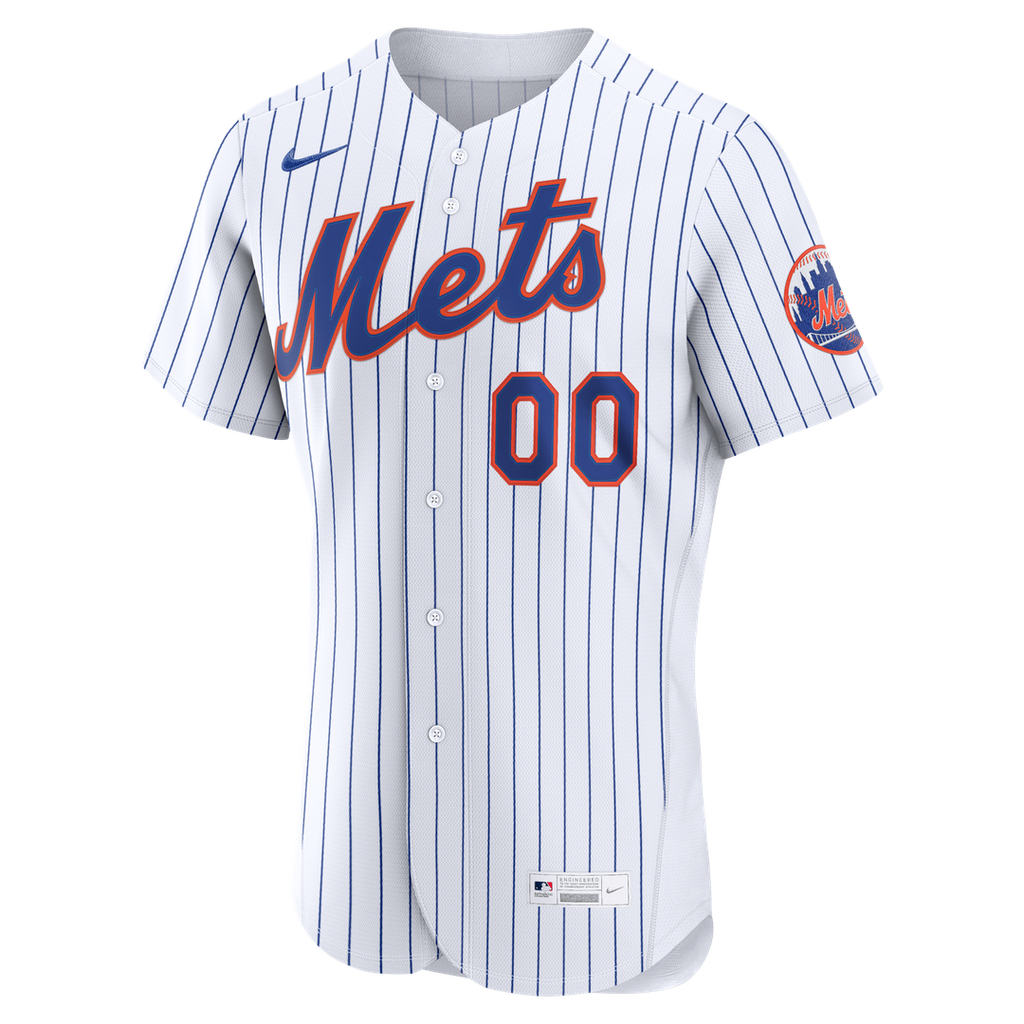 New York Mets Home Authentic Custom Jersey - White