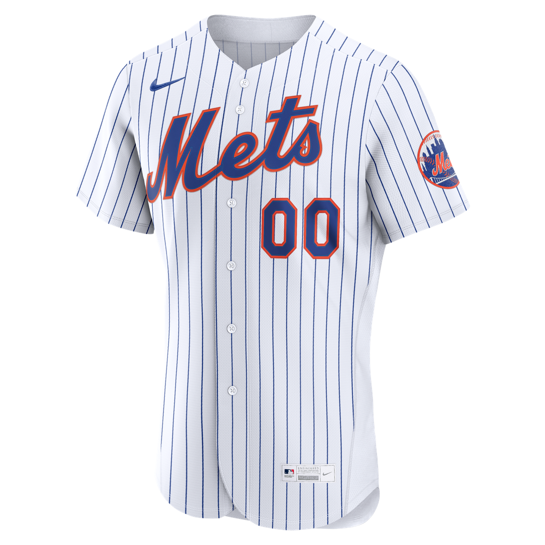 New York Mets Home Authentic Custom Jersey - White