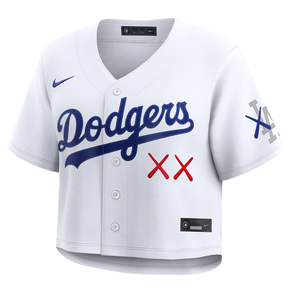Los Angeles Dodgers Women's Cropped Jersey - White