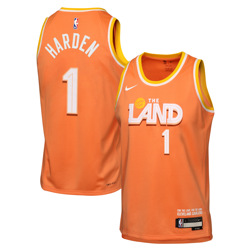 Cleveland Cavaliers 2025/26 Jersey - Orange - James Harden - Youth