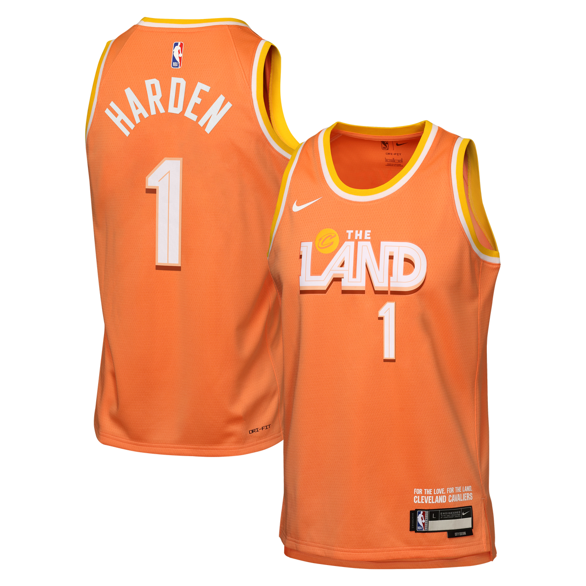 Cleveland Cavaliers 2025/26 Jersey - Orange - James Harden - Youth