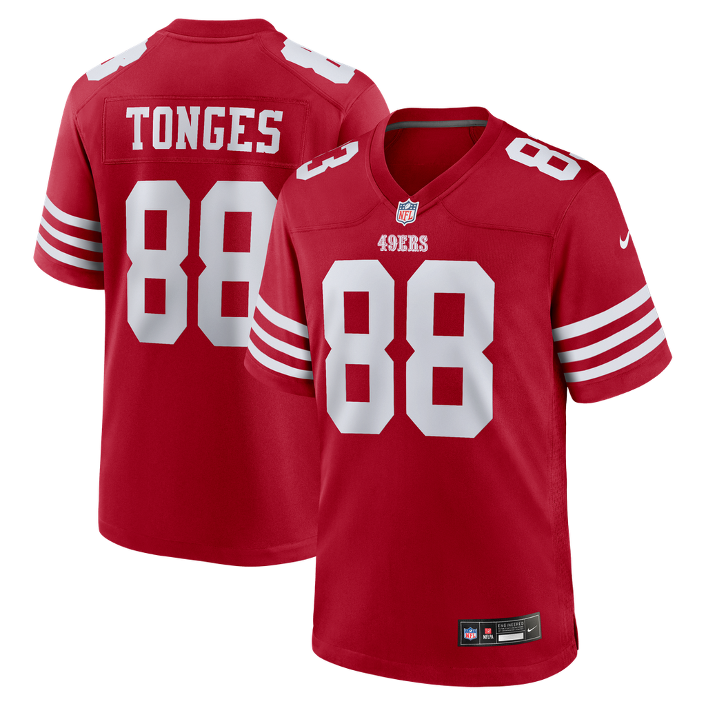 Jake Tonges San Francisco 49ers Team Jersey - Scarlet