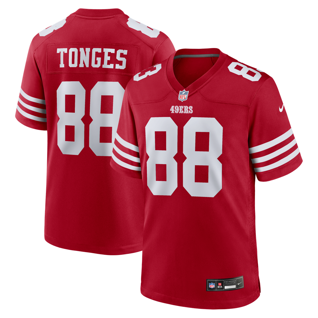 Jake Tonges San Francisco 49ers Team Jersey - Scarlet