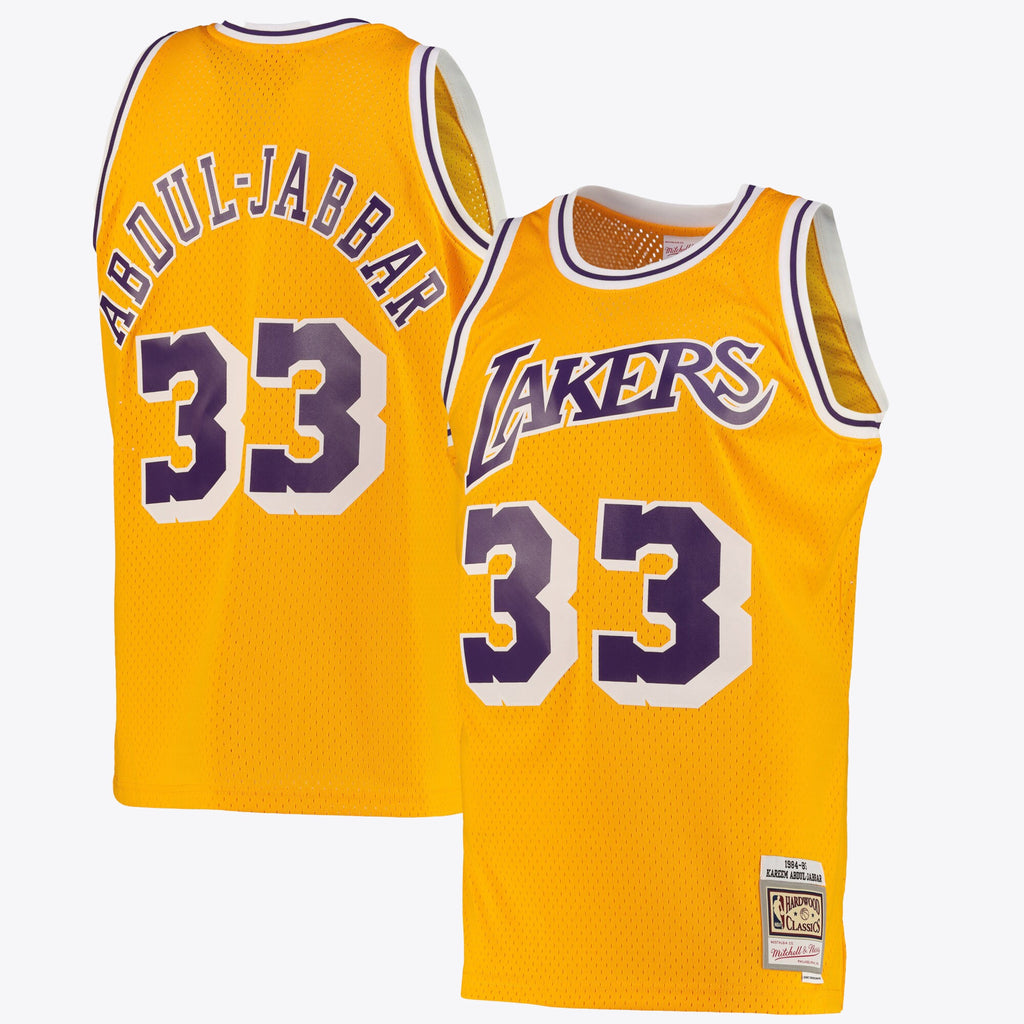 Los Angeles Lakers Kareem Abdul-Jabbar Road Jersey - Light Gold - Mens