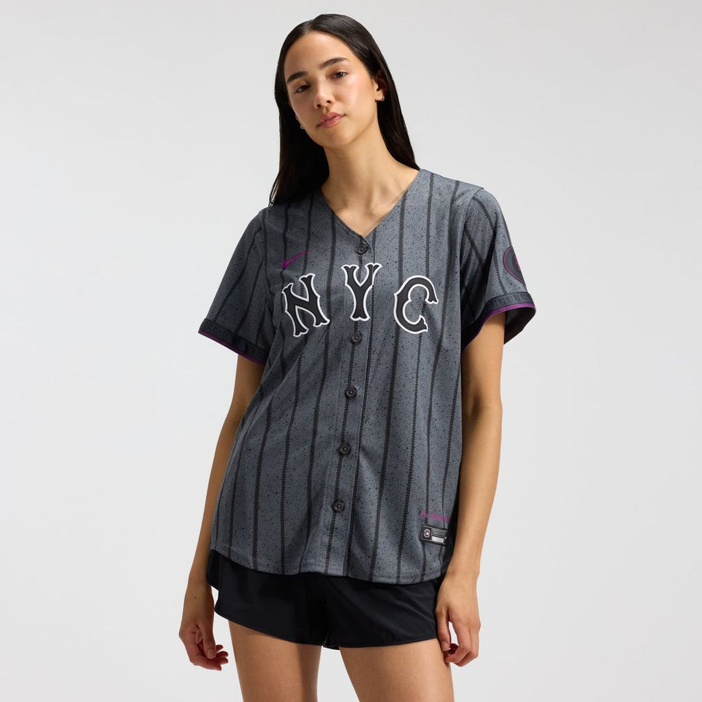 New York Mets Women's Jersey - Gray