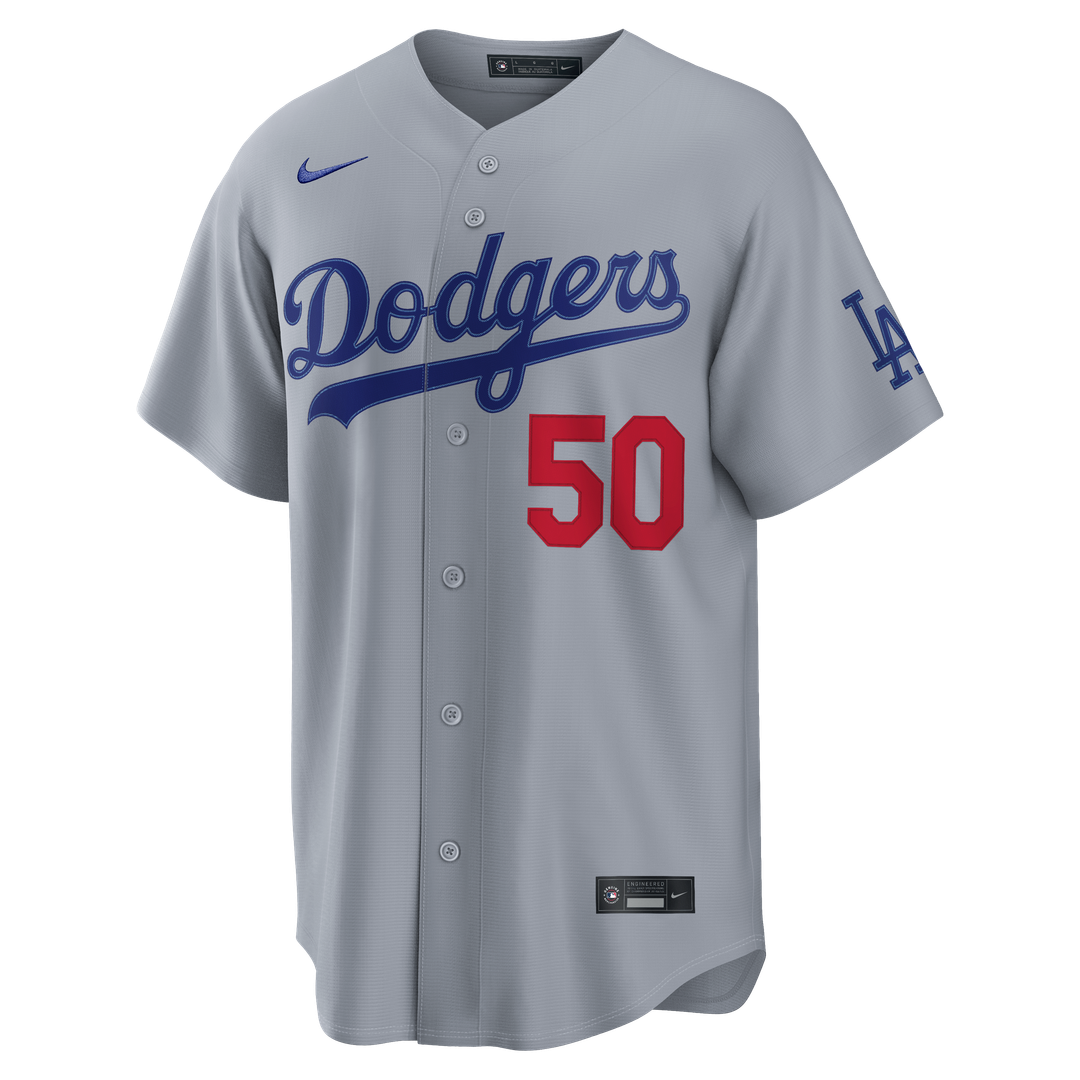 Mookie Betts Los Angeles Dodgers Jersey - Gray