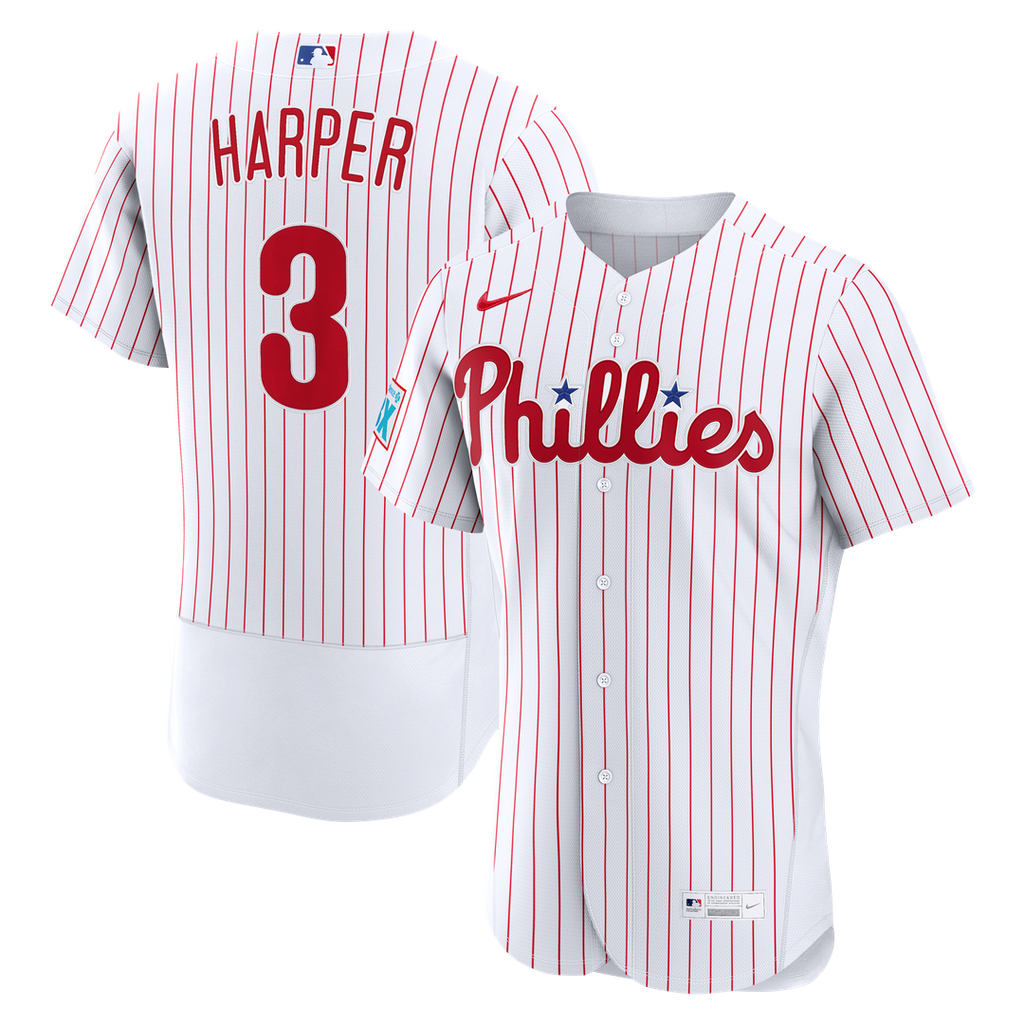 Bryce Harper Philadelphia Phillies Alternate Authentic Sponsor Patch Jersey - Light Blue