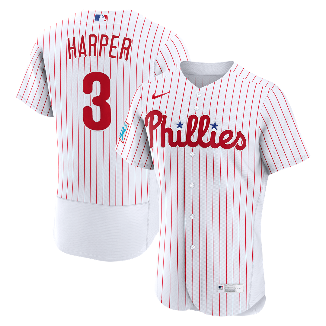 Bryce Harper Philadelphia Phillies Alternate Authentic Sponsor Patch Jersey - Cream