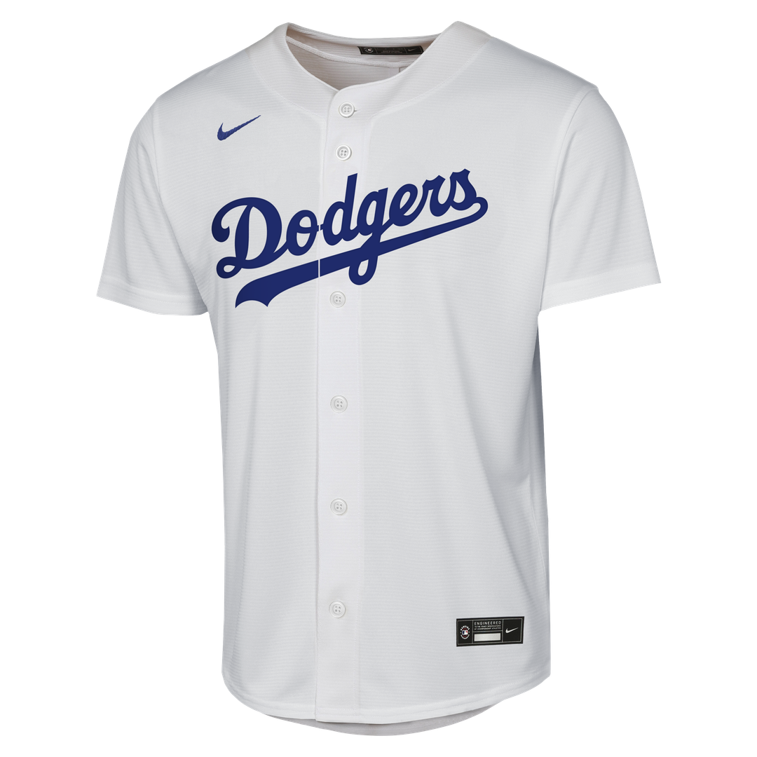 Edwin Díaz Los Angeles Dodgers Youth Home Baseline Jersey - White