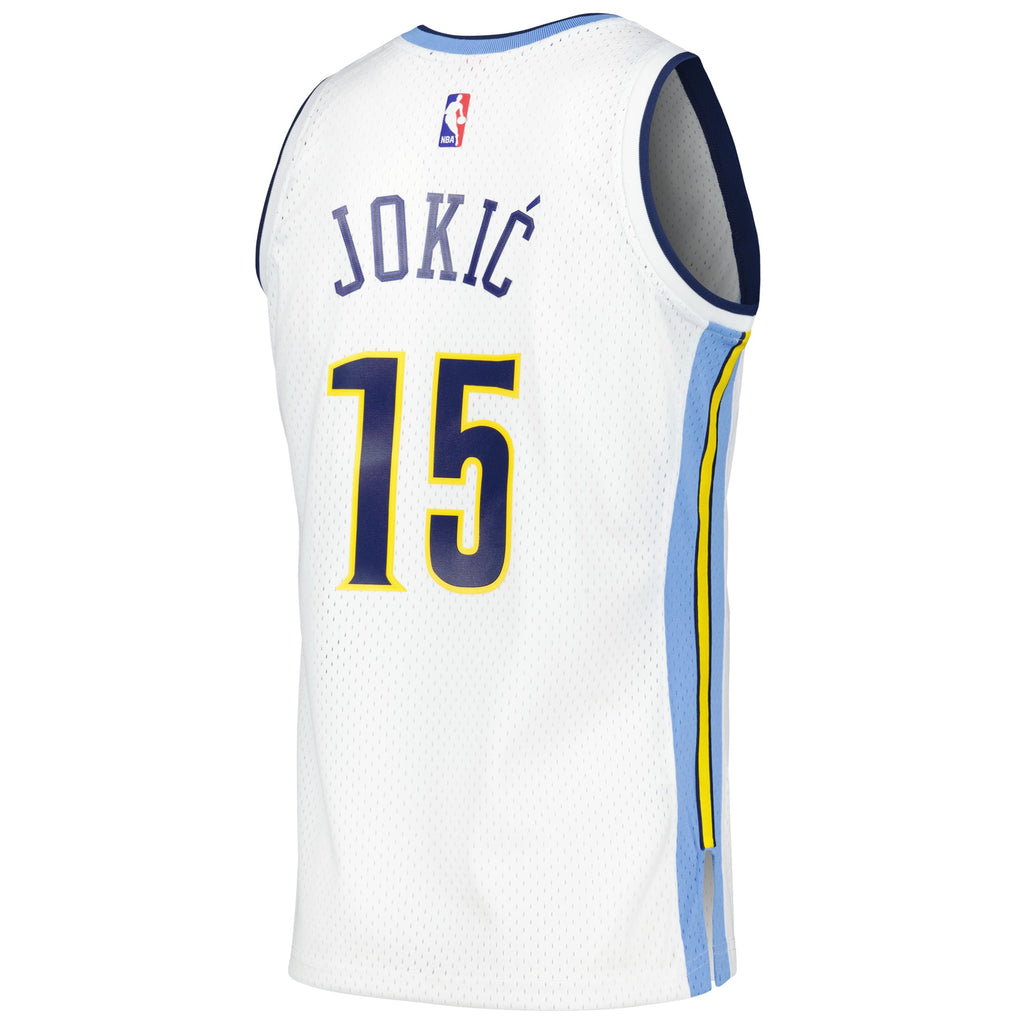 Men's Nikola Jokic White Denver Nuggets 2016/17 Throwback Jersey