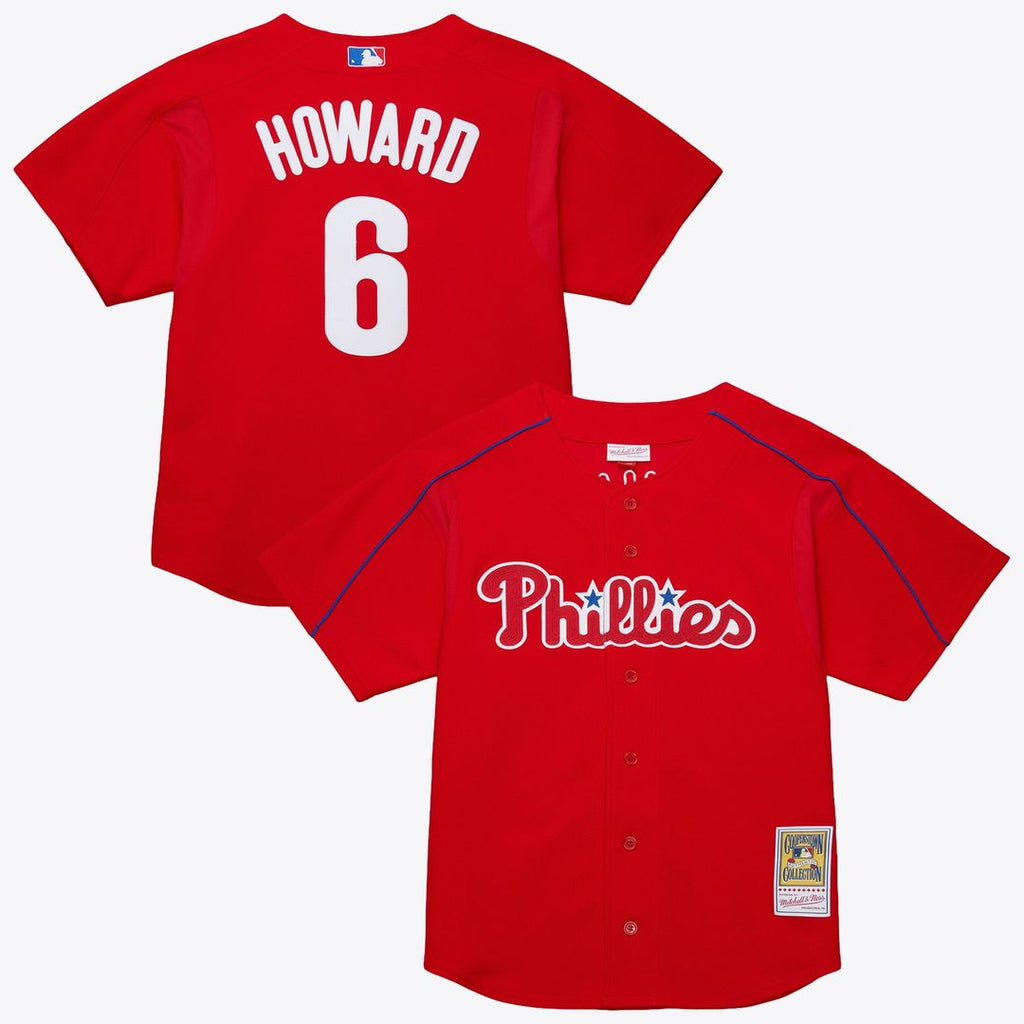 Ryan Howard Philadelphia Phillies Big & Tall Cooperstown Mesh Jersey - Red