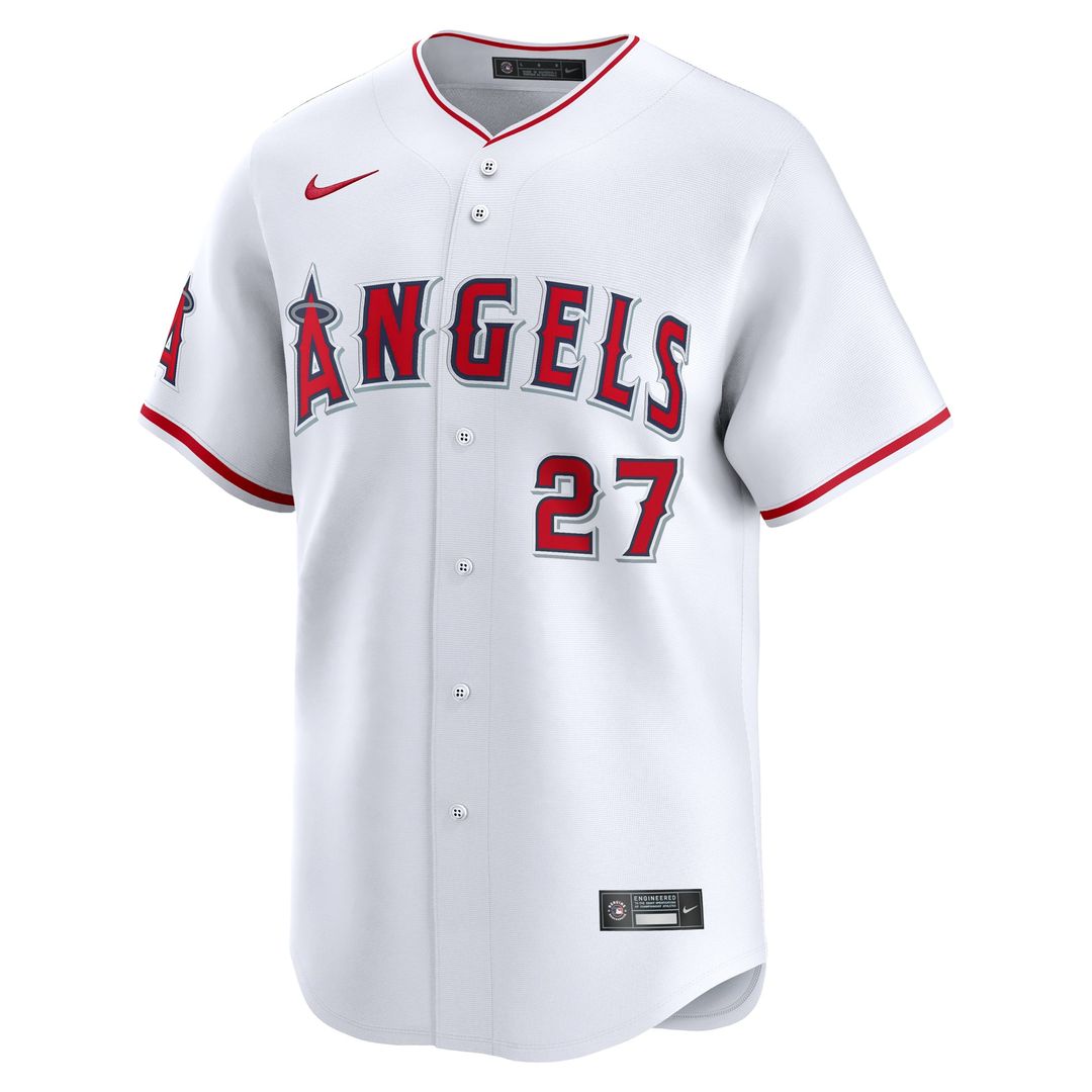 Mike Trout Los Angeles Angels Youth Home Jersey - White