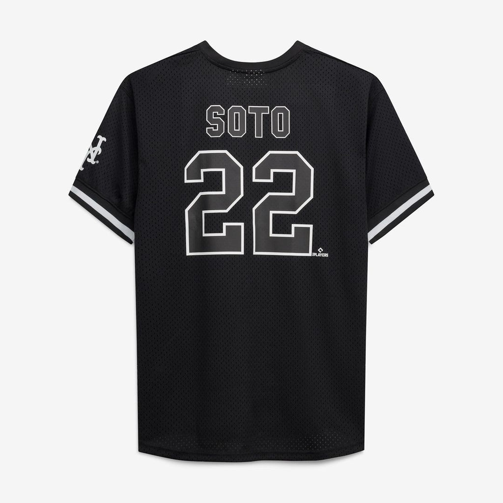 Juan Soto New York Mets Big & Tall Heavyweight Mesh Jersey - Black/White
