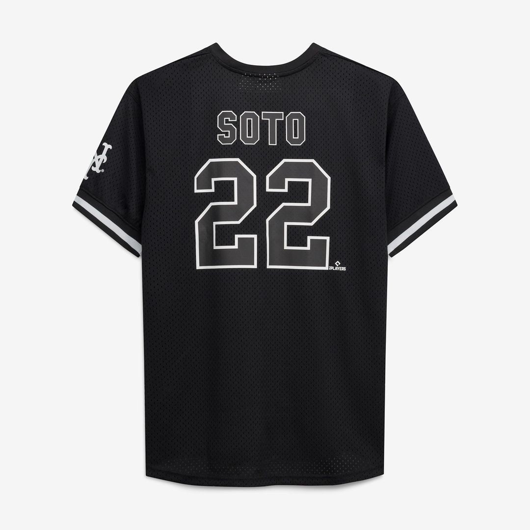 Juan Soto New York Mets Big & Tall Heavyweight Mesh Jersey - Black/White