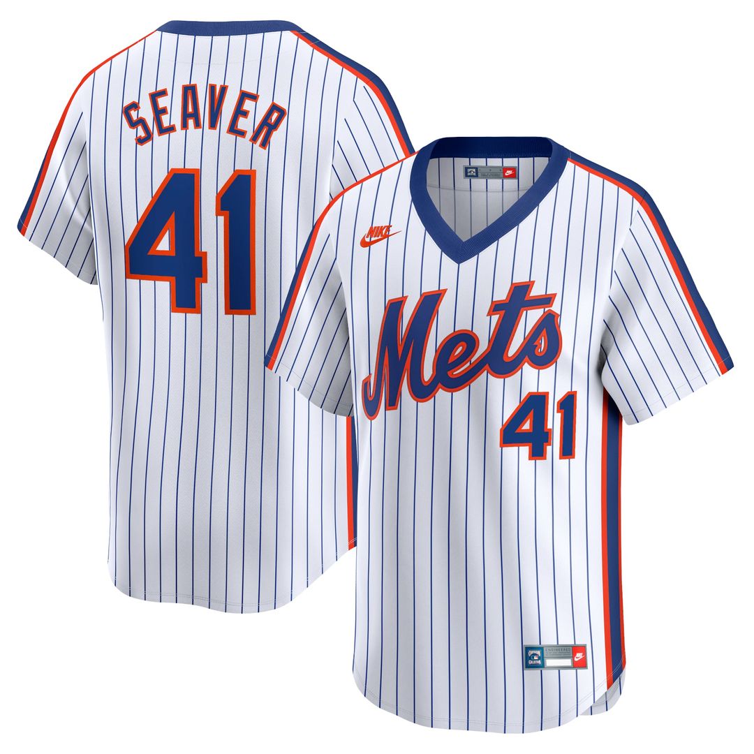 Tom Seaver New York Mets Throwback Cooperstown Jersey - White