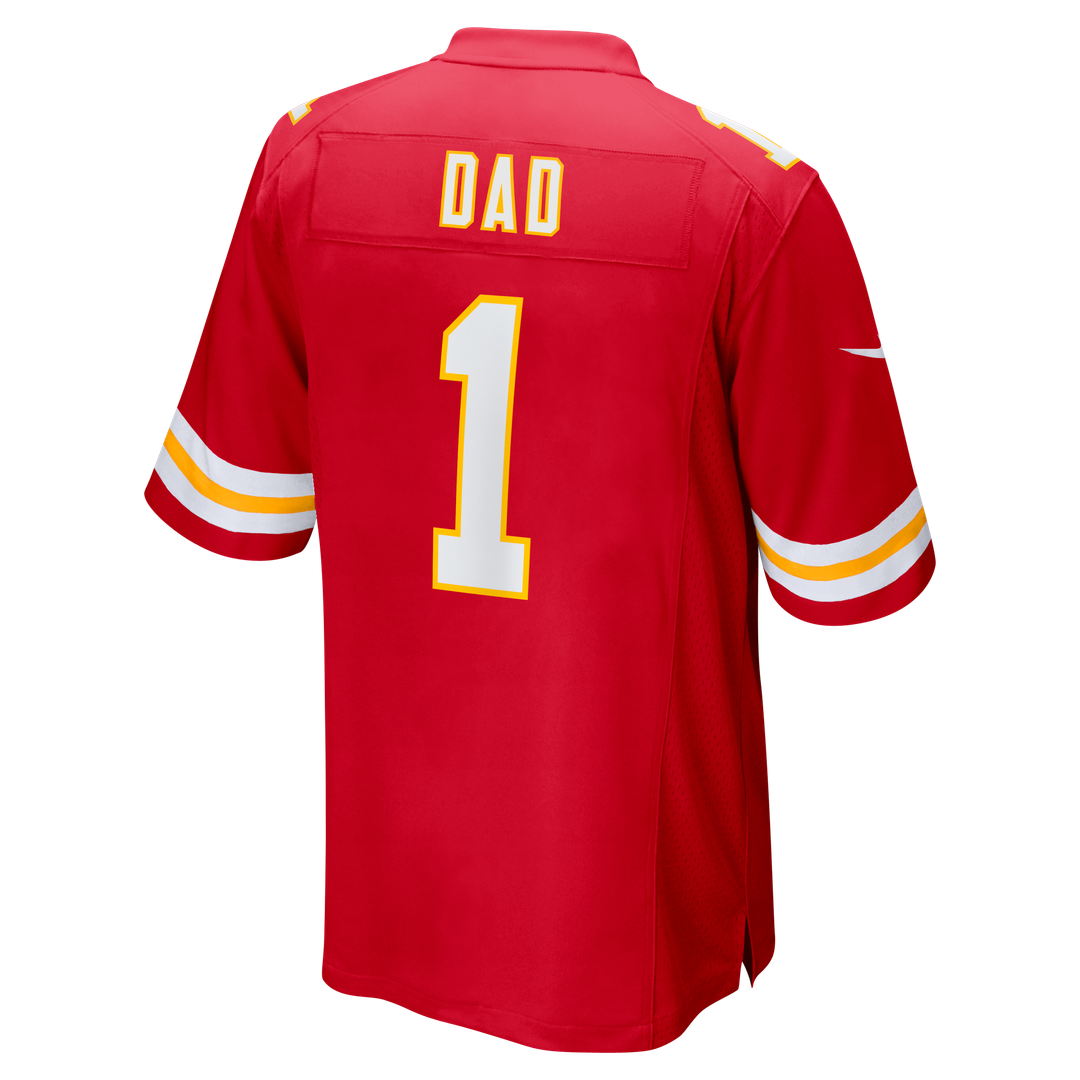 Number 1 Dad Kansas City Chiefs Jersey - Red