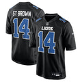 Amon-Ra St. Brown Detroit Lions Carbon Fashion Jersey - Carbon Black
