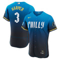 Bryce Harper Philadelphia Phillies Authentic Sponsor Patch Jersey - Blue