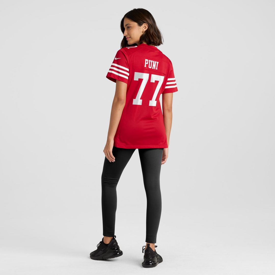 Dominick Puni San Francisco 49ers Women's Team Jersey - Scarlet