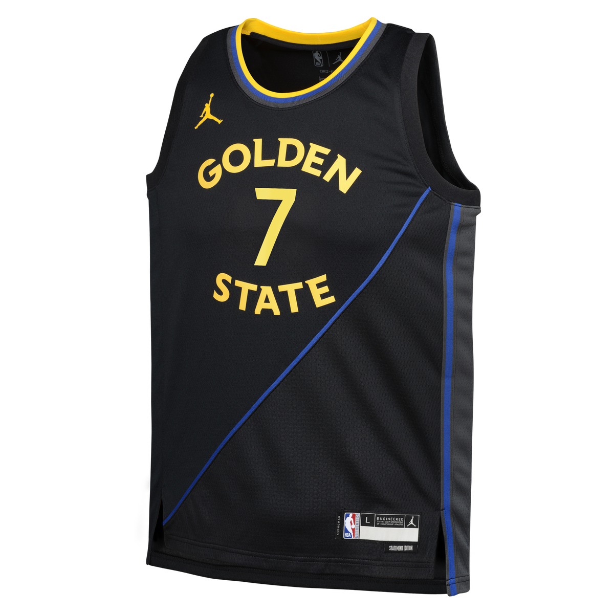 Golden State Warriors Jersey - Black - Kristaps Porziņģis - Youth
