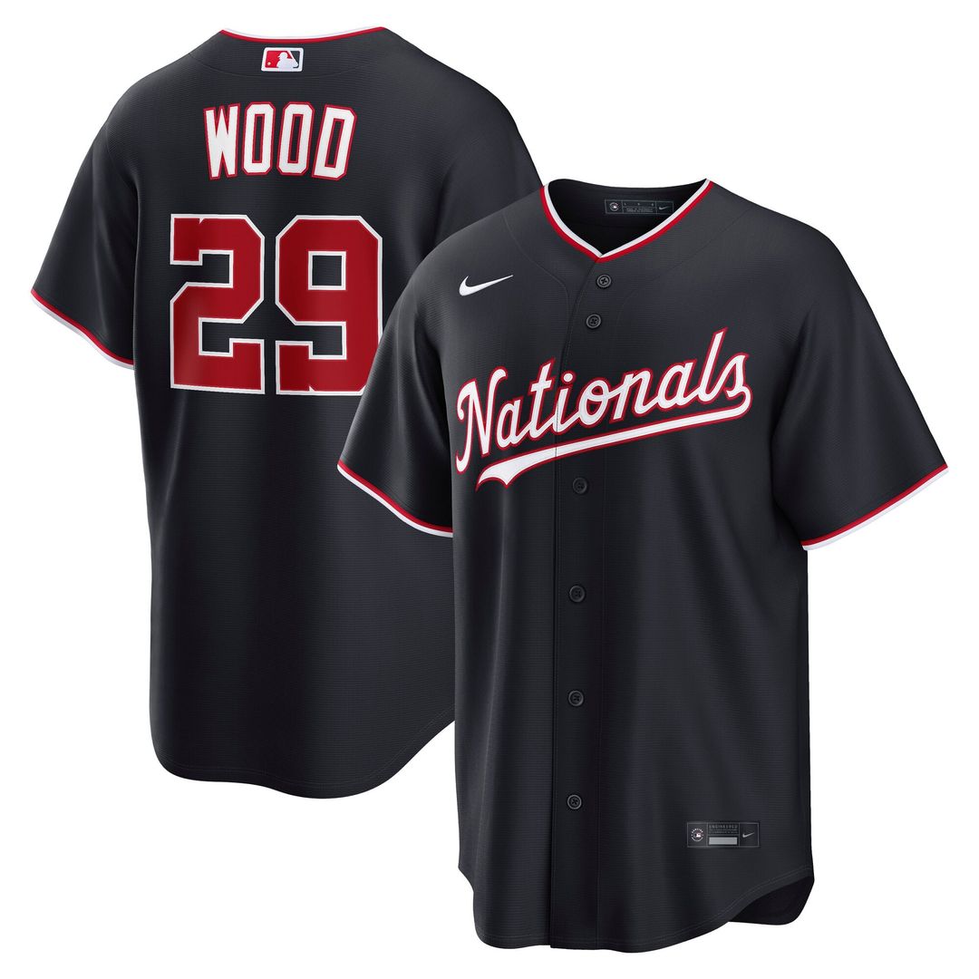 James Wood Washington Nationals Alternate Jersey - Navy