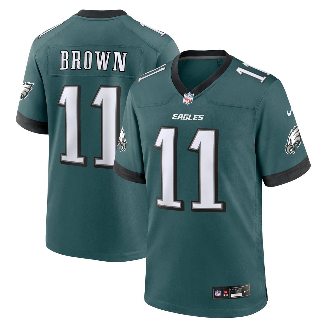 A.J. Brown Philadelphia Eagles Team Jersey - Midnight Green