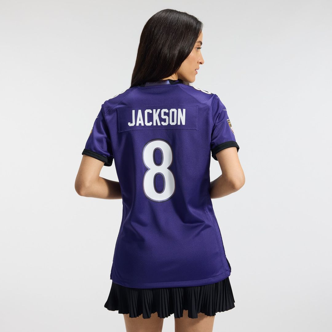 Lamar Jackson Baltimore Ravens Women's Team Jersey - Purple