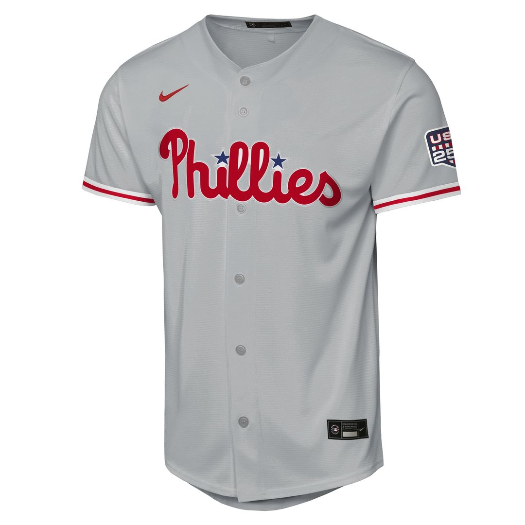 Bryce Harper Philadelphia Phillies Youth USA 250 Fourth of July Road Jersey - Gray