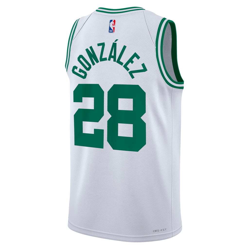 Boston Celtics Jersey - White - Hugo González - Unisex