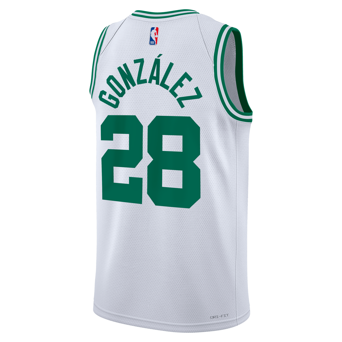 Boston Celtics Jersey - White - Hugo González - Unisex