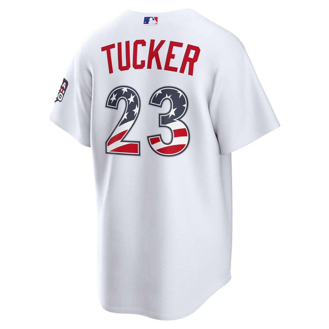 Fourth of July Los Angeles Dodgers Kyle Tucker White USA 250 Jersey