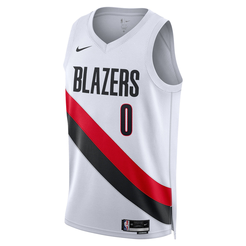 Portland Trail Blazers Replica Jersey - White - Damian Lillard - Unisex