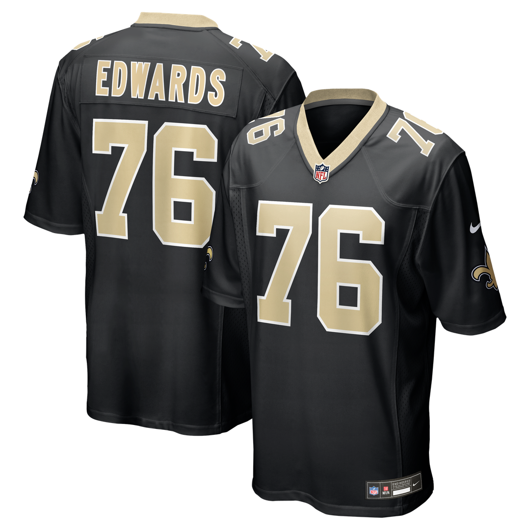 David Edwards New Orleans Saints Team Jersey - Black
