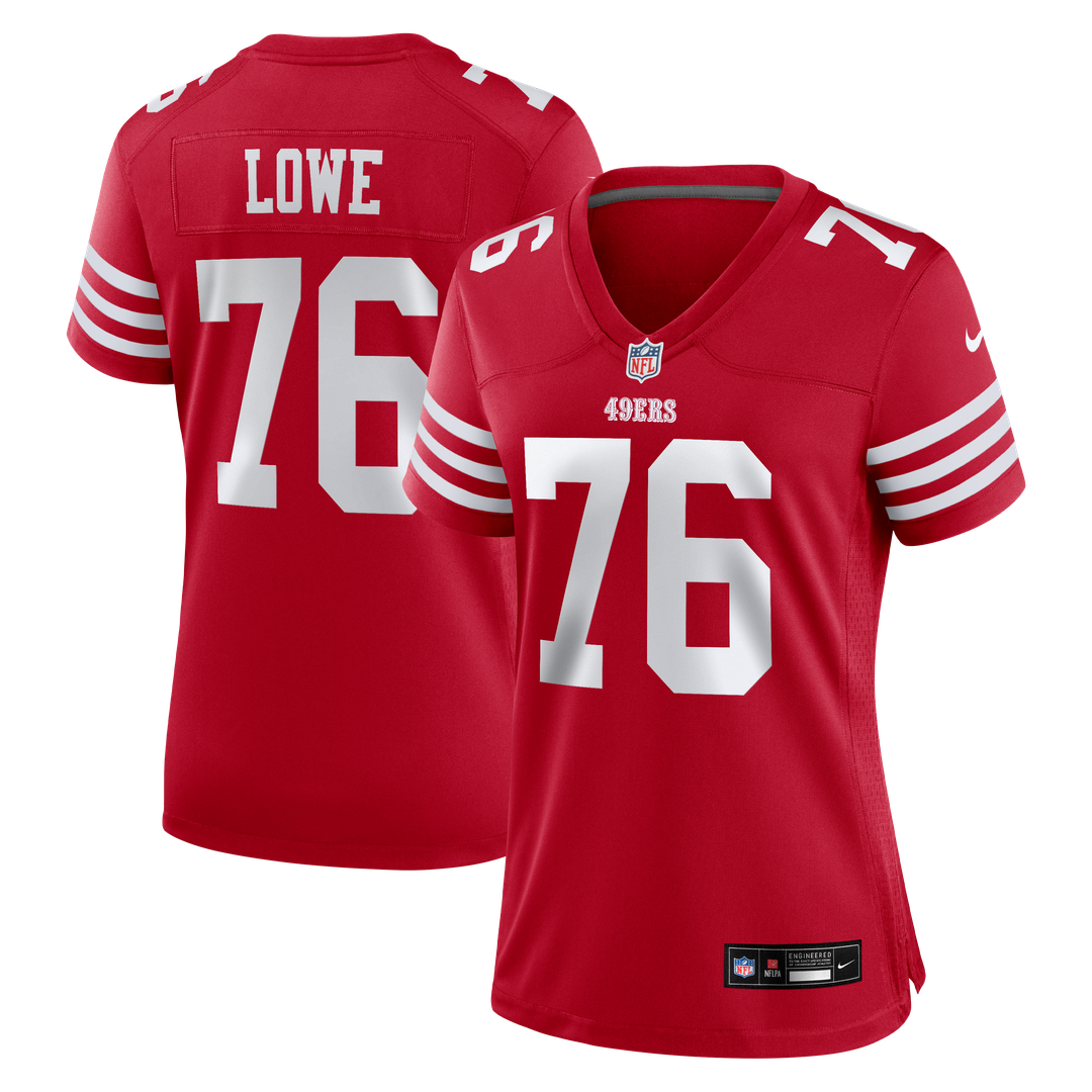 Vederian Lowe San Francisco 49ers Women's Team Jersey - Scarlet