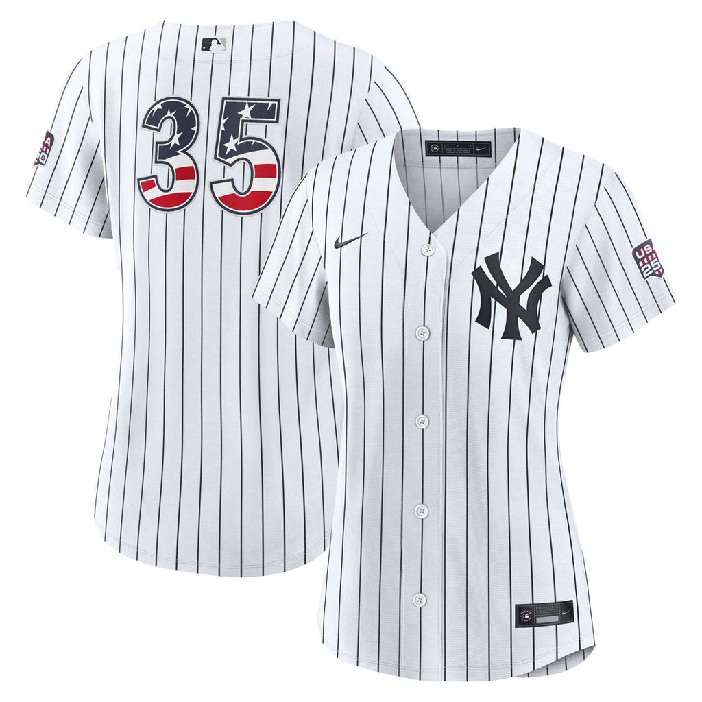 Fourth of July Women's New York Yankees Cody Bellinger White USA 250 Jersey