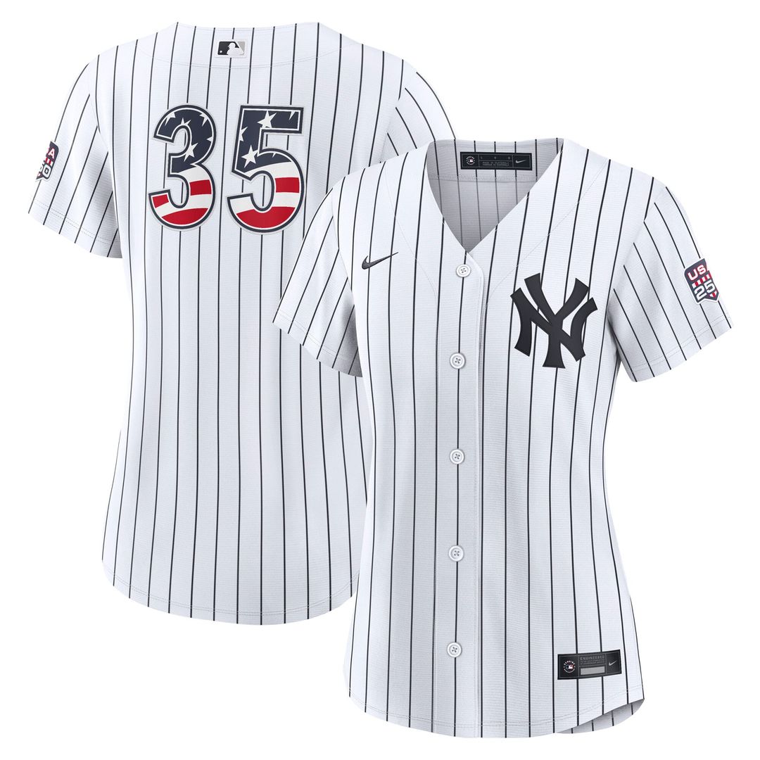 Fourth of July Women's New York Yankees Cody Bellinger White USA 250 Jersey