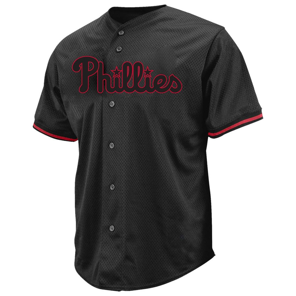 Philadelphia Phillies Big & Tall Pop Fashion Jersey - Black