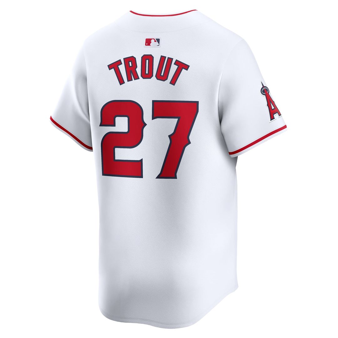 Mike Trout Los Angeles Angels Youth Home Jersey - White