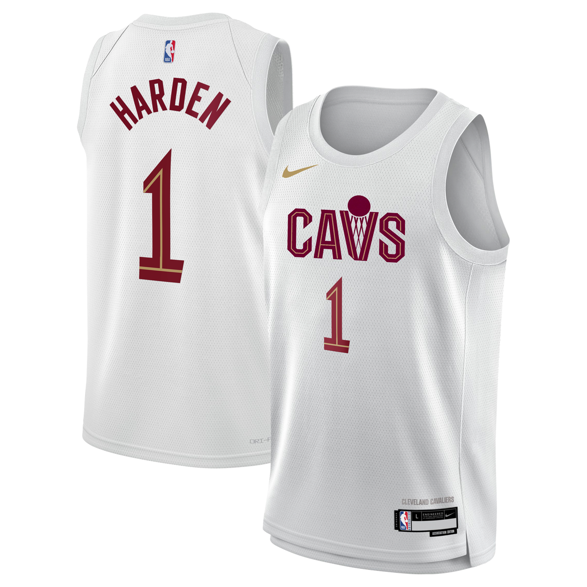 Cleveland Cavaliers Jersey - White - James Harden - Youth