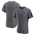 New York Mets Authentic Sponsor Patch Jersey - Gray