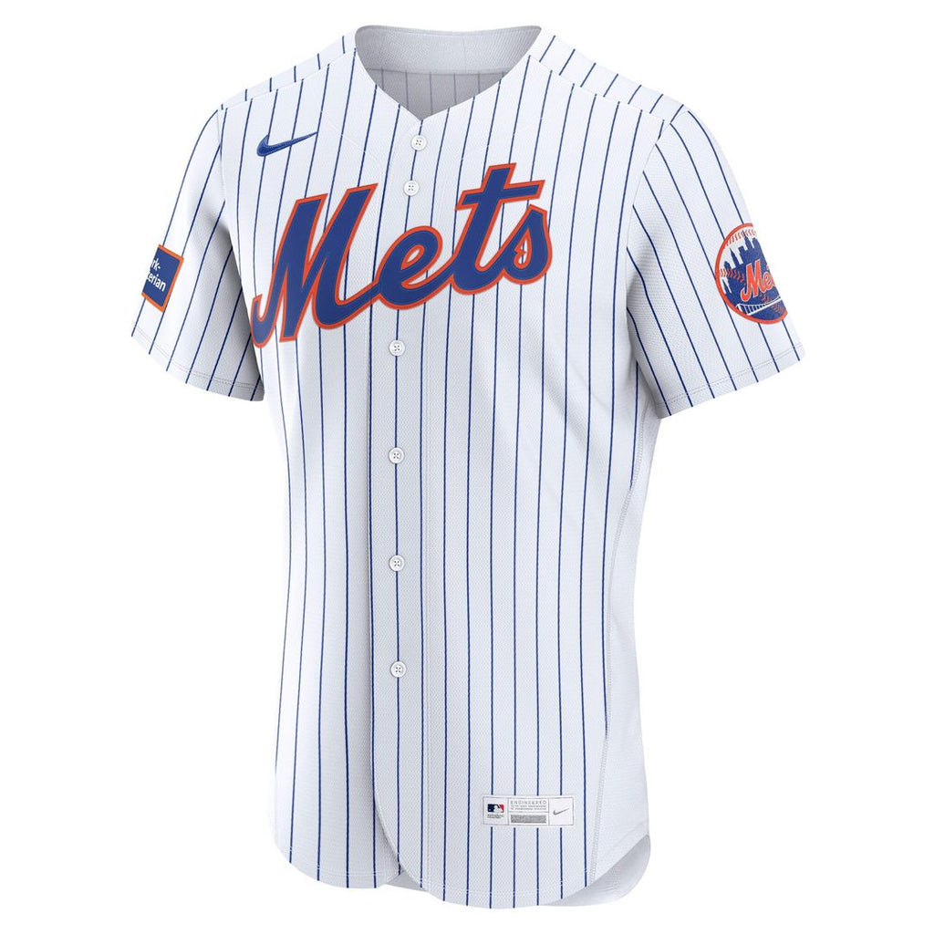 New York Mets Home Sponsor Patch Jersey - White