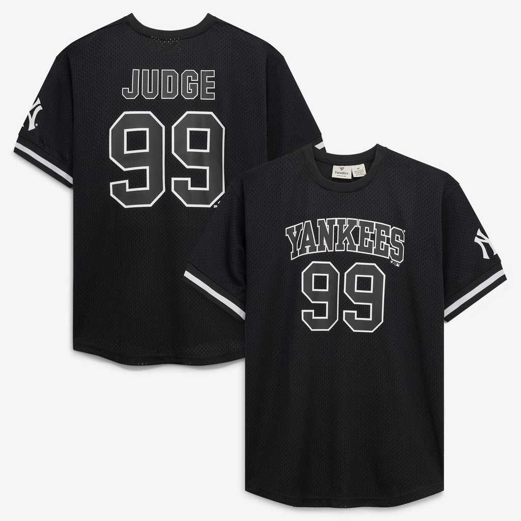 Aaron Judge New York Yankees Big & Tall Heavyweight Mesh Jersey - Black/White