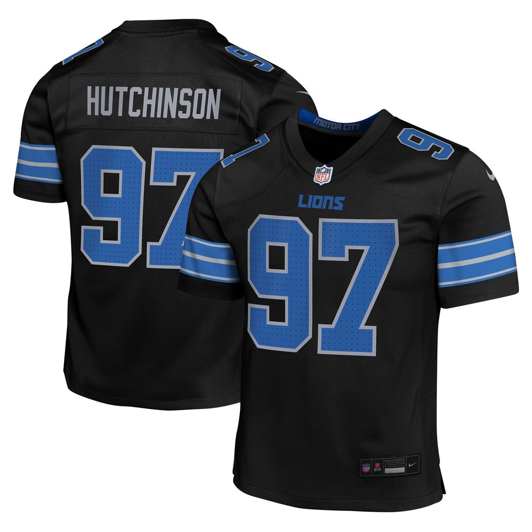 Aidan Hutchinson Detroit Lions Youth Jersey - Black