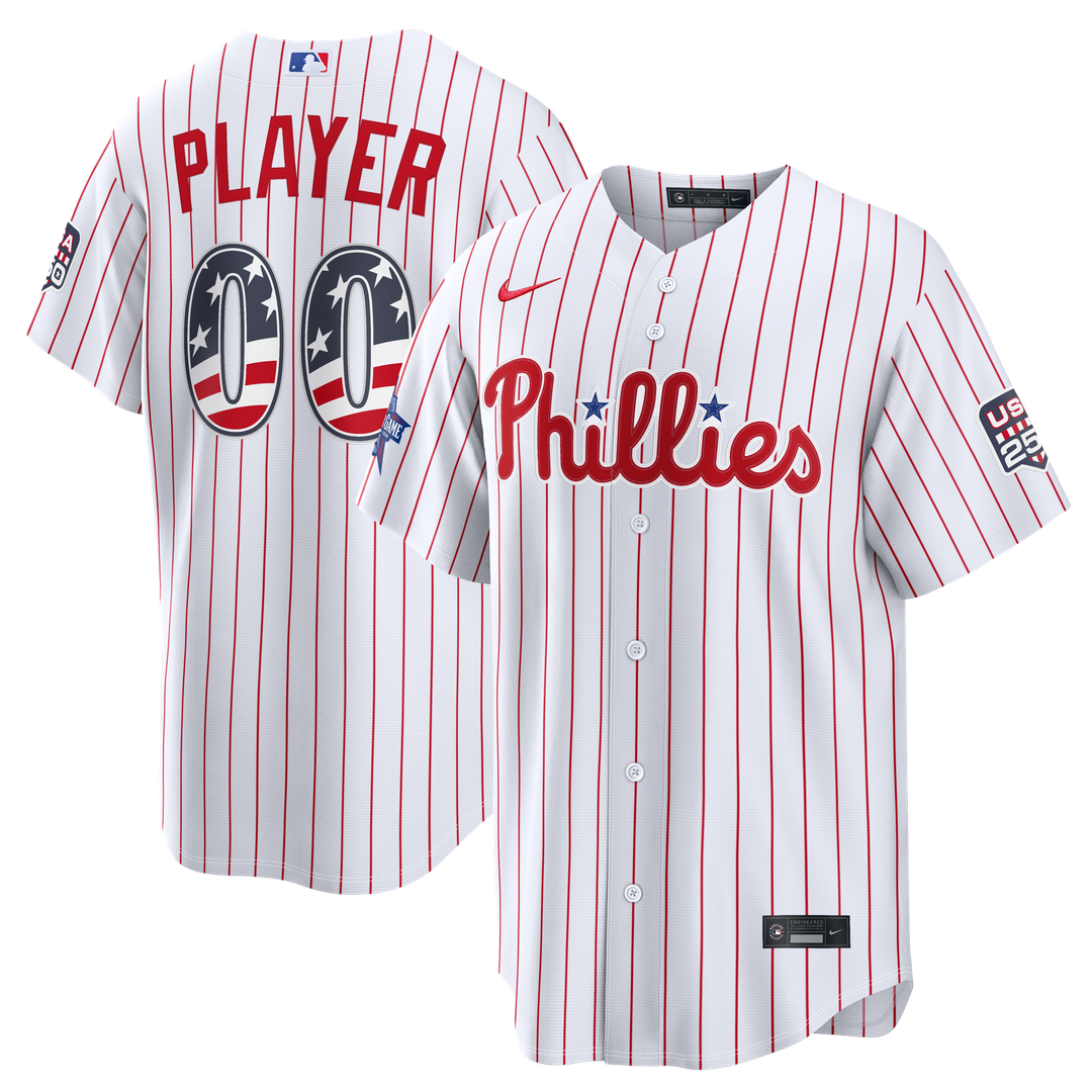 2026 All-Star Edition Stars & Stripes Philadelphia Phillies White Stadium Pick-A-Player Jersey