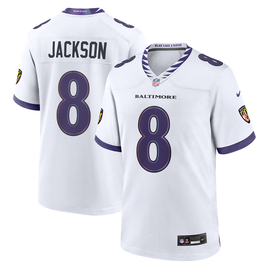 Lamar Jackson Baltimore Ravens Jersey - White