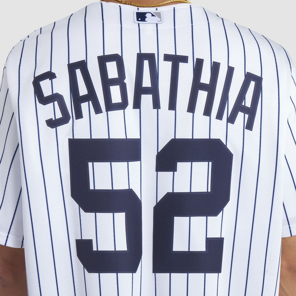 CC Sabathia New York Yankees 2025 Baseball Hall of Fame Name & Number Retired Jersey - White