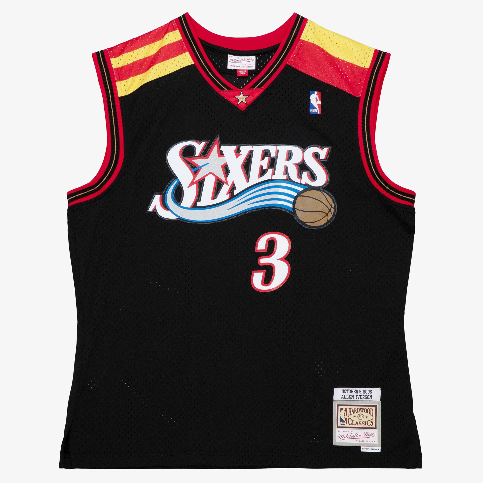Allen Iverson Philadelphia 76ers 2006 Spain Authentic Alternate Jersey - Black