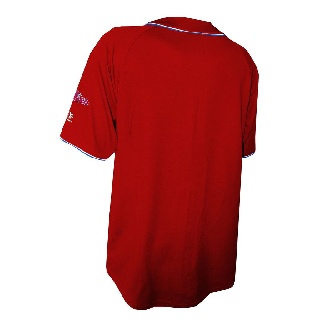 Philadelphia Phillies Team Color Full-Button Fashion Jersey - Red