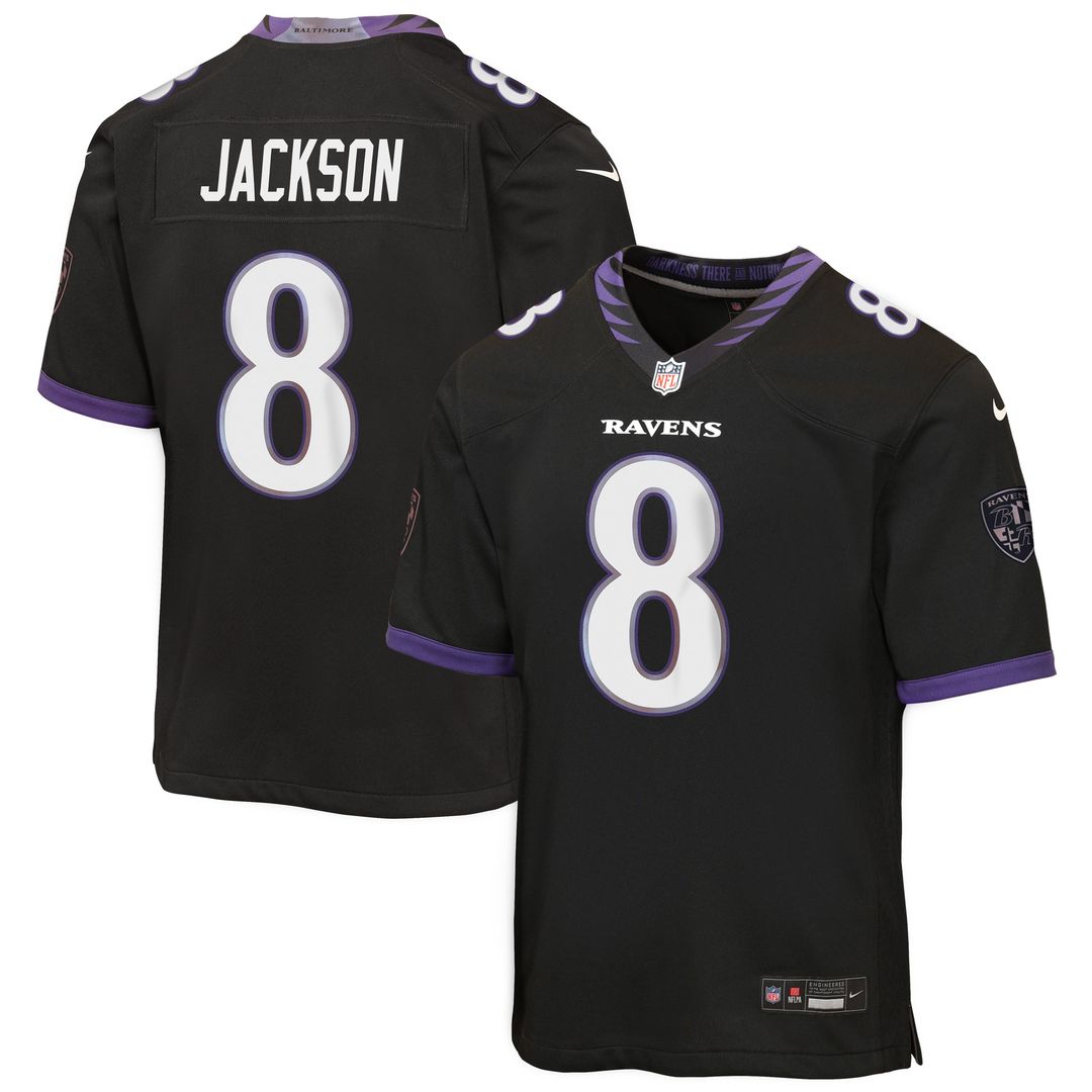 Lamar Jackson Baltimore Ravens Youth Alternate Jersey - Black